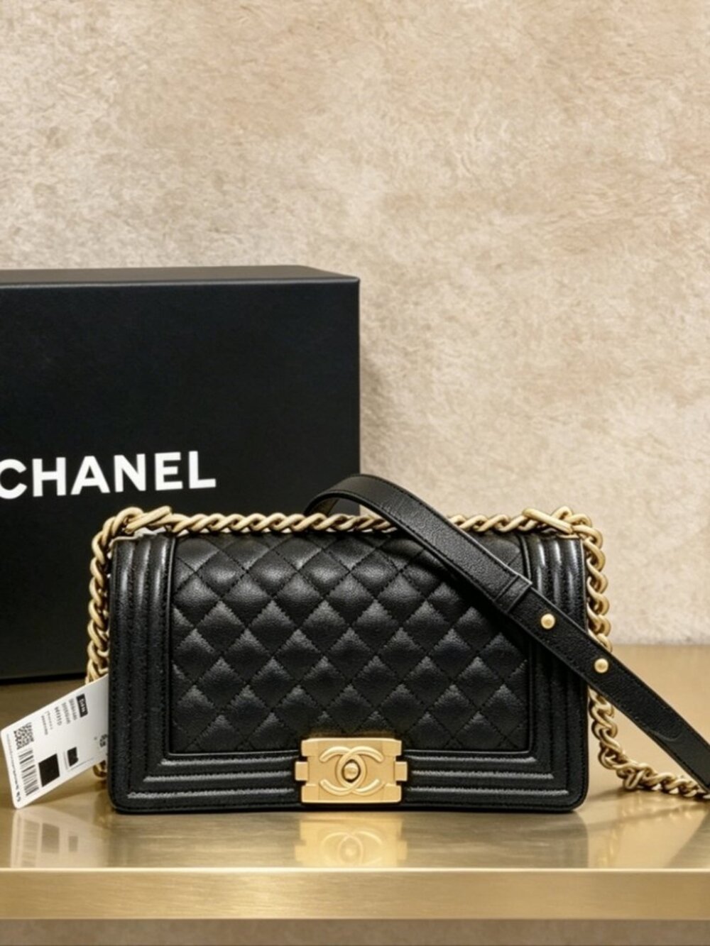 Chanel Boy Medium in Quilted Lambskin